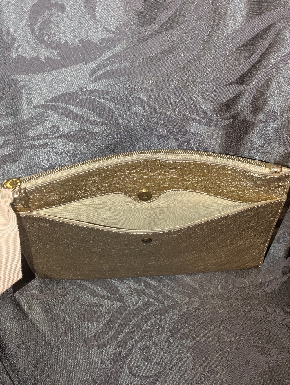 JCrew Gold Metallic Wristlet Clutch - Picture 5 of 7